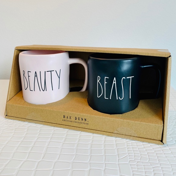 Rae Dunn Other - Rae Dunn Beauty & Beast Mug Set